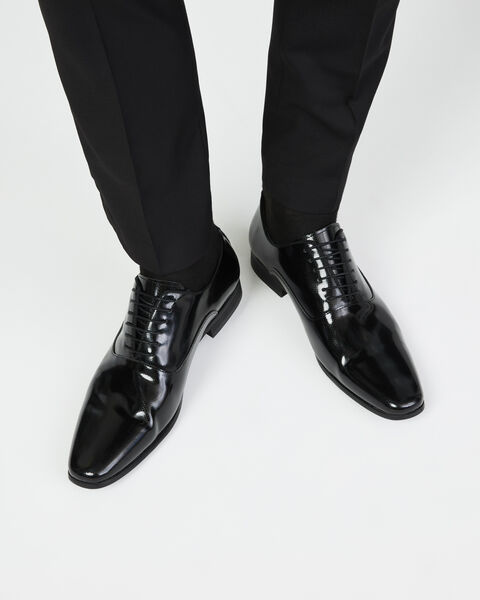 Patent Leather Oxford Dress Shoe, Black, hi-res